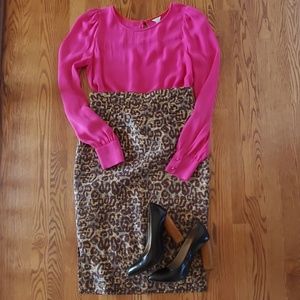 Tracy Reese High Waisted Midi Pencil Skirt